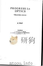 PROGRESS IN OPTICS  VOLUME 23（ PDF版）
