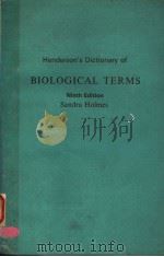 HENDERSON.S DICTIONARY OF BIOLOGICAL TERMS NINTH EDITION SANDRA HOLMES PDF电子版封面 0582462428