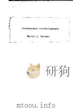 CONTEMPOARY CRYSTALLOGRAPHY PDF电子版封面 MARTIN J.BUERGER