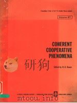 COHERENT COOPERATIVE PHENOMENA PDF电子版封面 030610945X N.G.BASOV