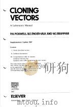 CLONING VECTORS:A LABORATORY MANUAL 2 PDF电子版封面 0444904018 P.H.POUWELS B.E.ENGER·VALK W