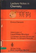 LECTURE NOTES IN CHEMISTRY 2 ENRICO CLEMENTI PDF电子版封面