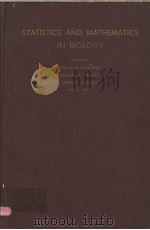 STATISTICS AND MATHEMATICS IN BIOLOGY PDF电子版封面