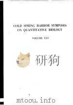 COLD SPRING HARBOR SYMPOSIA ON QUANTITATIVE BIOLOGY VOLUME XXV BIOLOGICAL CLOCKS PDF电子版封面