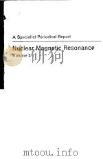 NUCLEAR MAGNETIC RESONANCE VOLUME 2 PDF电子版封面 0851862624 R.K.HARRIS