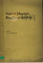 NUCLEAR MAGNETIC RESONANCE IN SOLIDS PDF电子版封面 0306357224 LIEVEN VAN GERVEN
