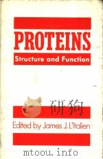 PROTEINS STRUCTURE AND FUNCTION PDF电子版封面 0306422999 JAMES J.L'LTALIEN