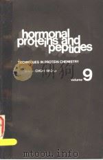 HORMONAL PROTEINS AND PEPTIDES VOLUME 9 PDF电子版封面 0124472095 CHOH HAO LI
