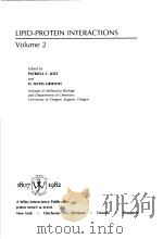 LIPID-PROTEIN INTERACTIONS  VOLUME 2（ PDF版）