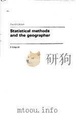 STATISTICAL METHODS AND THE GEOGRAPHER FOURTH EDITION PDF电子版封面 0582481864 S GREGOR