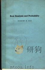 REAL ANALYSIS AND PROBABILITY PDF电子版封面 ROBERT B.ASH