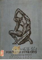 FORM UND FUNKTION EINE ANATOMIE DES MENSCHEN VON W.TANK FUNFTER BAND HALTUNG UND BEWEGUNG DES MENSCH PDF电子版封面