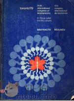 ABSTRACTS ILTH INTERNATIONAL CONGRESS OF BIOCHEMISTRY PDF电子版封面