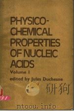 PHYSICO-CHEMICAL PROPERTIES OF NUCLEIC ACIDS VOLUME 1 PDF电子版封面 J.DUCHESNE