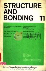 STRUCTURE AND BONDING 11 PDF电子版封面 3540058303