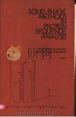 SOLID PHASE METHODS IN PROTEIN SEQUENCE ANALYSIS PDF电子版封面