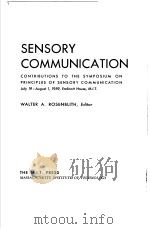 SENSORY COMMUNICATION PDF电子版封面 WALTER A.ROSENBLITH