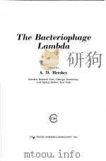 THE BACTERIOQHAGE LAMBDA PDF电子版封面 A.D.HERSHEY