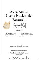 ADVANCES IN CYCLIC NUCLEOTIDE RESEARCH VOLUME 4 PDF电子版封面 0720444047 PAUL GREENGARD G.ALAN ROBISON