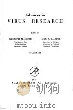 ADVANCES IN VIRUS RESEARCH VOLUMEⅢ PDF电子版封面 KENNETH M.SMITH MAX A.LAUFFER