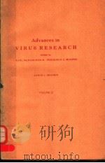 ADVANCES IN VIRUS RESEARCH VOLUME 33 PDF电子版封面 0120398338 KARL MARAMOROSCH FREDERICK A.