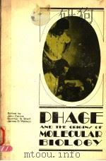 PHAGE AND THE ORIGINS OF MOLECULAR BIOLOGY PDF电子版封面 JOHN CAIRNS GUNTHER S.STENT