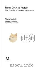 FROM DNA TO PROTEIN  THE TRANSFER OF GENETIC INFORMATION（ PDF版）