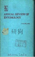 ANNUAL REVIEW OF ENTOMOLOGY VOLUME 29 PDF电子版封面 0824301293 THOMAS E.MITTLER