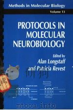 METHODS IN MOLECULAR BIOLOGY VOLUME 13 PROTOCOLS IN MOLECULAR NEUROBIOLOGY PDF电子版封面 0896031993
