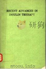 RECENT ADVANCES IN INSULIN THERAPY PDF电子版封面 0444811311
