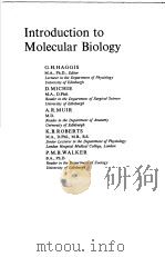 INTRODUCTION TO MOLECULAR BIOLOGY PDF电子版封面