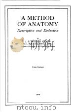 A METHOD OF ANATOMY DESCRIPTIVE AND DEDUCTIVE PDF电子版封面 J.C.BOILEAU GRANT