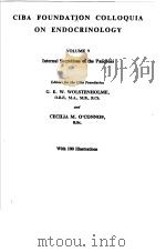 CIBA FOUNDATION COLLOQUIA ON ENDOCRINOLOGY VOL.9 INTERNAL SEERETLONS OF THE PANCREAS PDF电子版封面
