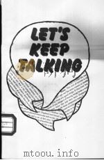 LET‘S KEEP TALKING PDF电子版封面 0717511413