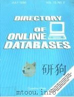 DIRECTORY OF ONLINNE DATABASES VOL.13 NO.2 1992 PDF电子版封面 0810384299
