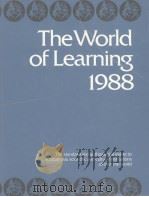THE WORLD OF LEARNING 1988 THIRTY-EIGHTH EDITION 1988 PDF电子版封面 0946653313