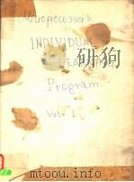 MICROPROCESSORS  INDIVIDUAL LEARNING PROGRAM  VOLUME 1     PDF电子版封面     