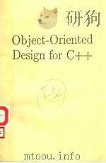 OBJECT-ORIENTED DESIGN FOR C++ PDF电子版封面 0136302602 TSVI BAR-DAVID