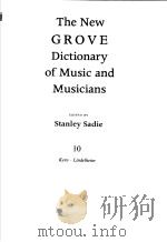 THE NEW GROVE DICTIONARY OF MUSIC AND MUSICIANS 10 KERN-LINDELHEIM（ PDF版）