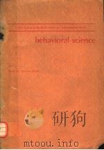 BEHAVIORAL SCIENCE PDF电子版封面 0471829242 JERRY M.WIENER