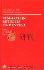 RESEARCH IN RETINITIS PIGMENTOSA PDF电子版封面 E·ZRENNER