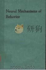 NEURAL MECHANISMS OF BEHAVIOR PDF电子版封面 3137405017