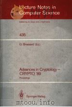 LECTURE NOTES IN COMPUTER SCIENCE 435     PDF电子版封面  0540973176  G.BRASSARD 