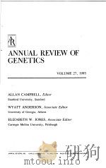 ANNUAL REVIEW OF GENETICS VOLUME 27 1993（ PDF版）