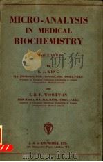 MICRO-ANALYSLS IN MEDICAL BIOCHEMISTRY THIRD EDITION PDF电子版封面 E.J.KING I.D.PWOOTTON