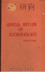 ANNUAL REVIEW OF MICROBIOLOGY VOLUME 54 2000（ PDF版）