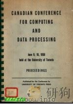 CANADIAN CONFERENCE FOR COMPUTING AND DATA PROCESSING PDF电子版封面