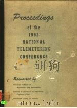 PROCEEDINGS OF THE 1963 NATIONAL TELEMETERING CONFERENCE PDF电子版封面
