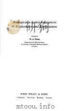 BIOLOGICALLY ACTIUE SUBSTANCES-EXPLORATION AND EXPLOITATION（ PDF版）
