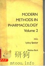 MODERN METHODSIN PHARMACOLOGY VOLUME 2 PDF电子版封面 084512501X